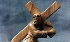 Несение креста - Деревянная скульптура Владимира Цепляева